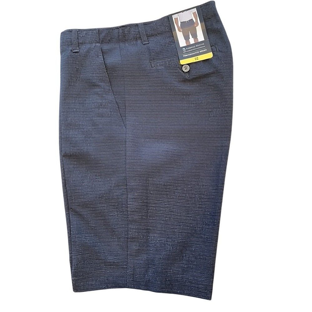 Pebble Beach Shorts Men's Performance Golf Flat Front Black 32